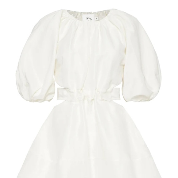 AJE Psychadelia Cutout Mini Dress Ivory • Size 6 AU • RRP $525 AUD - Picture 7 of 13